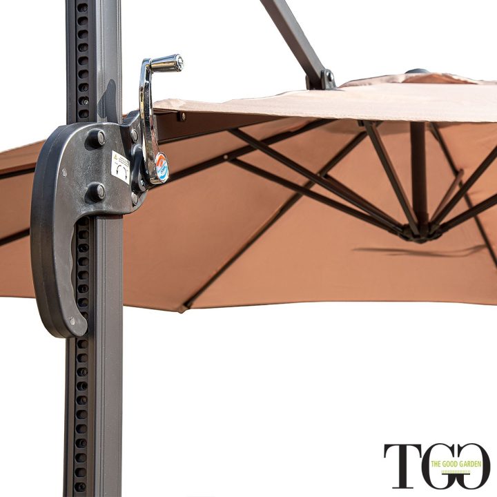 Parasol inclinable en aluminium 3x3 Positano