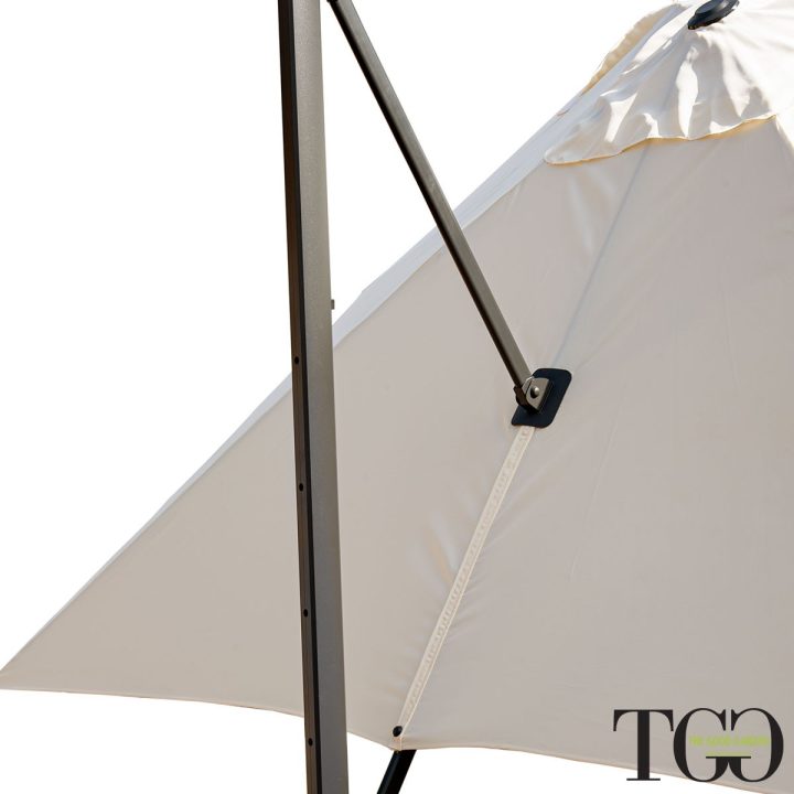 Parasol inclinable carré en aluminium RAVELLO 3x3