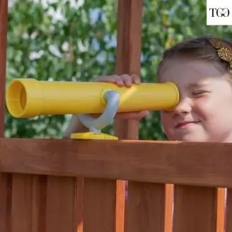 Maisonnette en bois pour enfants avec toboggan Fungoo® STEP ON MySIDE jeu de jardin en bois