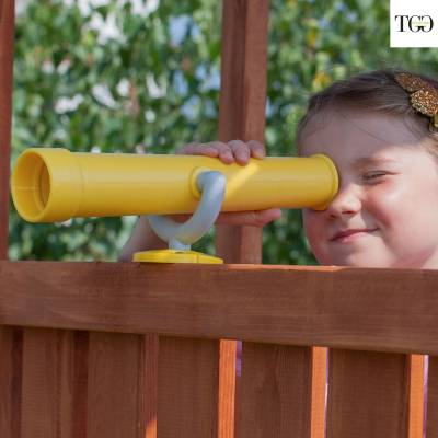 Maison en bois avec toboggan Fungoo STEP ON MySIDE jeu de jardin en bois