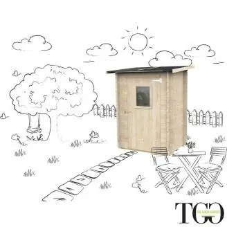 Abri de jardin en bois adossé Jack 1,5 x 1 m pour outils, porte simple vitrée