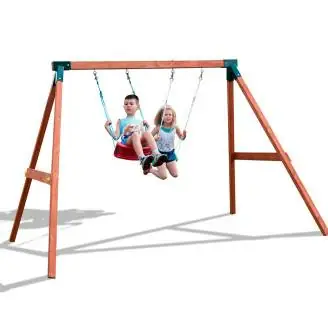 Balançoire en bois Fungoo FLY 2.0, jouet de jardin en bois