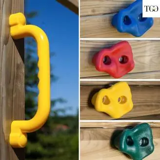 Fungoo SPIDER King Balançoire en bois et jeu d'escalade pour jardin
