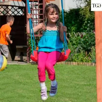 Fungoo SPIDER King Balançoire en bois et jeu d'escalade pour jardin
