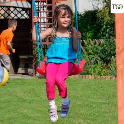 Fungoo SPIDER King Balançoire en bois et jeu d'escalade pour jardin