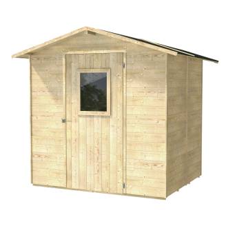 Abri en bois 2x2 Giada avec porte et fenêtre pour outils 200x207x214 cm