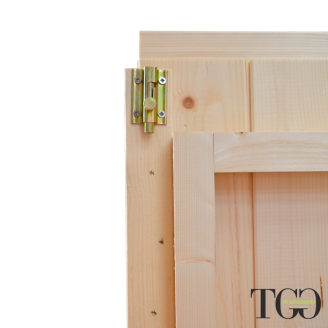 Abri en bois pour palettes et caisses Fidan avec porte double 178x273 cm