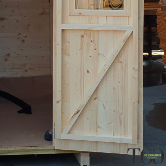 Abri en bois 2x2 Jack pour outils avec porte double vitrée