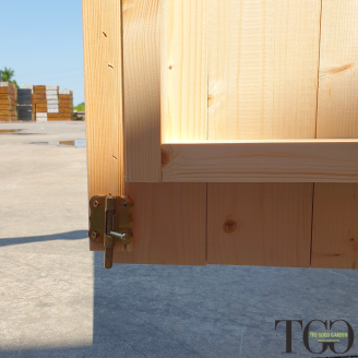 Abri en bois 2x2,5 Jack pour outils avec porte double vitrée 198x248 cm