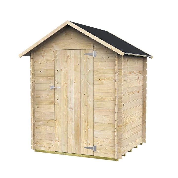 Abri de jardin en bois Mario 146X130 avec porte aveugle simple