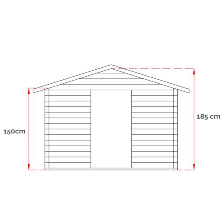 Abri de jardin en bois Mario 146X130 avec porte aveugle simple