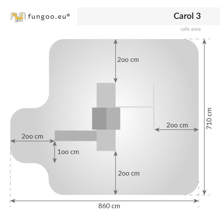 Toboggan Balançoire et Escalade en Bois Fungoo Carol 3 Grey Garden Play
