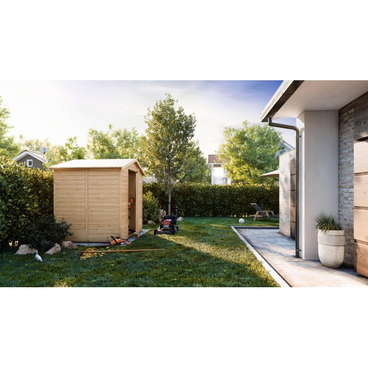 Abri de jardin en bois Lady Small 2 x 1,7 m personnalisable, épaisseur 19 mm