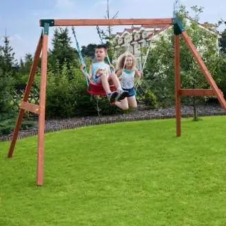 Balançoire en bois Fungoo FLY 2.0, jouet de jardin en bois