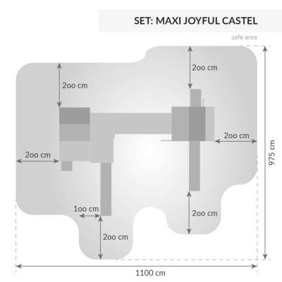 MAXI SET Fungoo JOYFUL CASTEL Mon ESPACE_XL FORTERESSE Coffre à jouets Arc-en-ciel