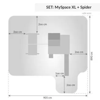 Aire de jeux de jardin en bois Fungoo My_SPACE_XL Spider