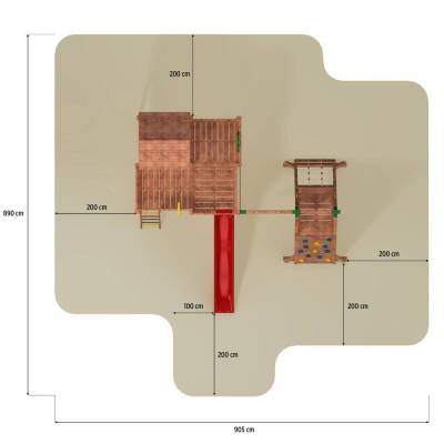 Aire de jeux de jardin en bois Fungoo My_SPACE_XL Spider