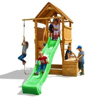 Coffre à jouets en bois Fungoo FORTRESS avec toboggan