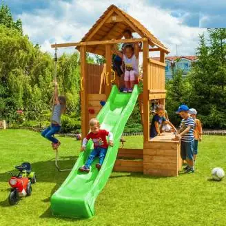 Coffre à jouets en bois Fungoo FORTRESS avec toboggan
