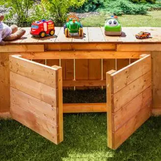 Coffre à jouets en bois Fungoo FORTRESS avec toboggan