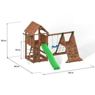 Aire de jeux pour enfants en bois Fungoo FORTRESS Spider