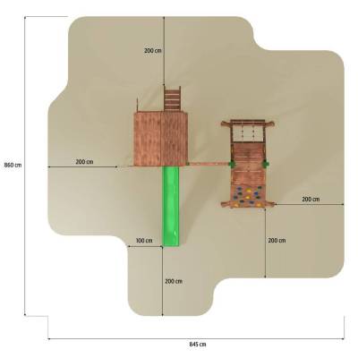 Aire de jeux pour enfants en bois Fungoo FORTRESS Spider
