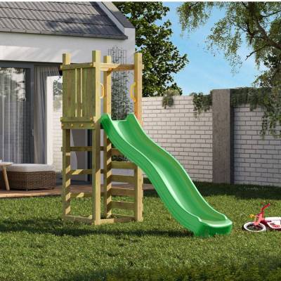 Aire de jeux en bois Fungoo Funny 3 Light Slide et escalade