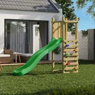Aire de jeux en bois Fungoo Funny 3 Light Slide et escalade