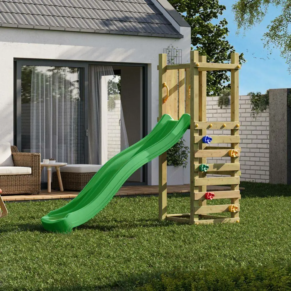Aire de jeux en bois Fungoo Funny 3 Light Slide et escalade