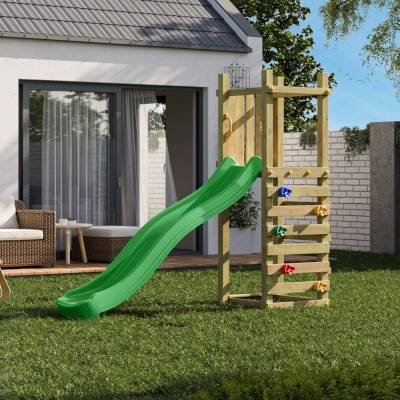Aire de jeux en bois Fungoo Funny 3 Light Slide et escalade