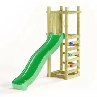Aire de jeux en bois Fungoo Funny 3 Light Slide et escalade