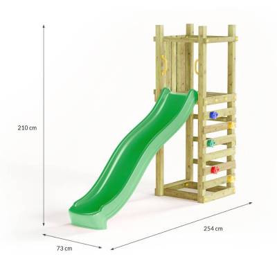 Aire de jeux en bois Fungoo Funny 3 Light Slide et escalade