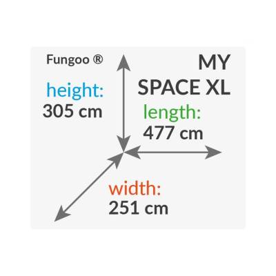 Maison de jardin pour enfants Fungoo MY SPACE XL avec toboggan