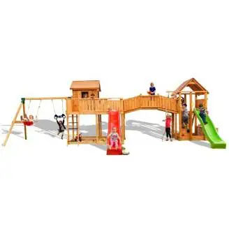 Maxi ensemble en bois Fungoo SMILE FARM aire de jeux de jardin