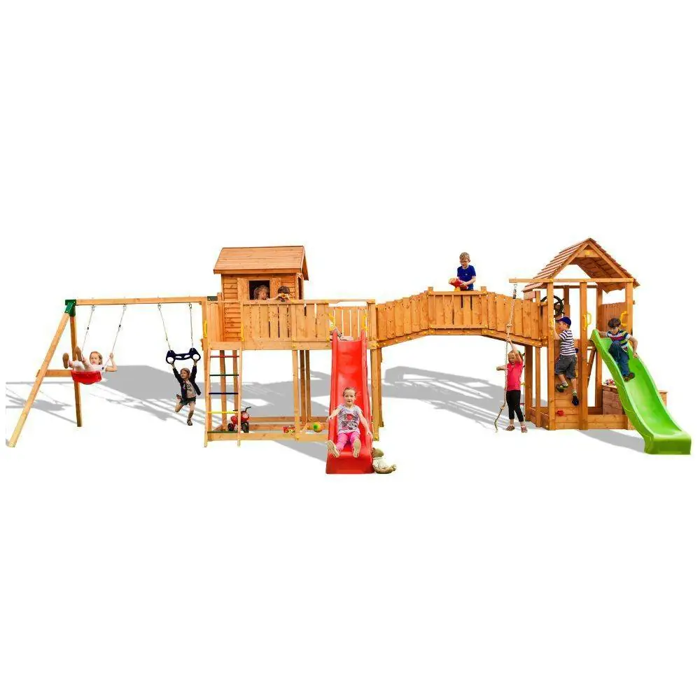 Maxi ensemble en bois Fungoo SMILE FARM aire de jeux de jardin