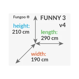 Aire de jeux en bois Funny 3 avec escalade, bac à sable et toboggan