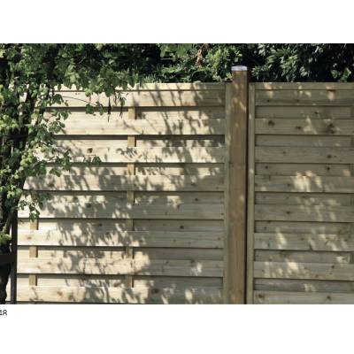 Panneau brise-vue droit Teddy 90X180 en caillebotis bois