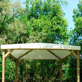 Bâche en PVC anti-grêle pour tonnelle 3x3 blanc