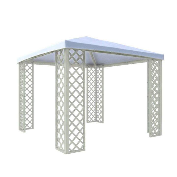 Bâche en PVC anti-grêle pour tonnelle 3x3 blanc