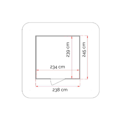 Maison de jardin en bois Lady 2,5x2,5 épaisseur personnalisable