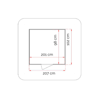 Maison de jardin en bois adossée Lady 2x1 cm personnalisable épaisseur 19mm