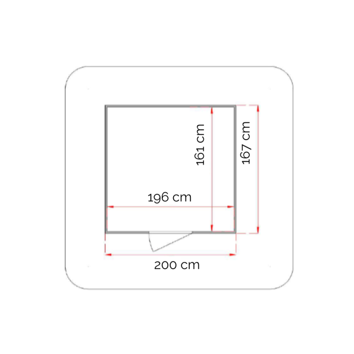 Abri de jardin en bois Lady Small 2 x 1,7 m personnalisable, épaisseur 19 mm