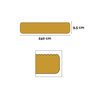 Plancher bois extérieur 2x9,5x240 cm traité en autoclave