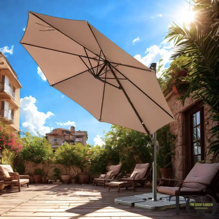 Parasol inclinable en aluminium 3x3 Positano