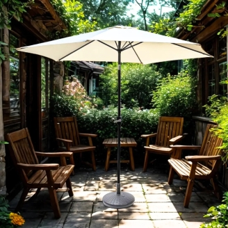 Parapluies - Parapluie inclinable en aluminium 3x3 Amalfi