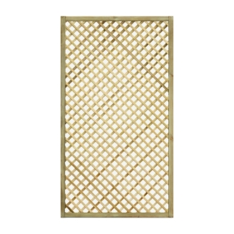Trellis en bois Gaia S 90x180 cm | Maille diagonale | Bois traité en autoclave