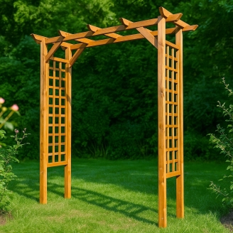 Pergola pour rosiers 210x49x220 cm en bois traité en autoclave