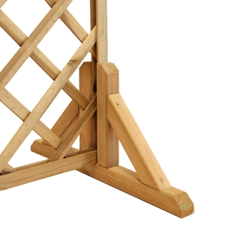 Base universelle en bois pour treillis de jardin – Résistante