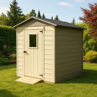Maison en bois 2x2 Wanda - Coffre à outils en bois avec porte et fenêtre