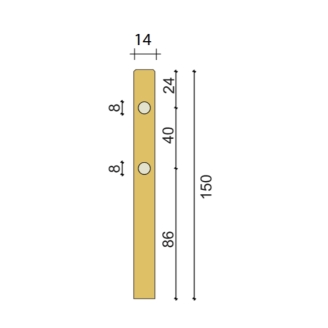 Poteau rond 12x150 cm avec 2 trous en bois imprégné en autoclave